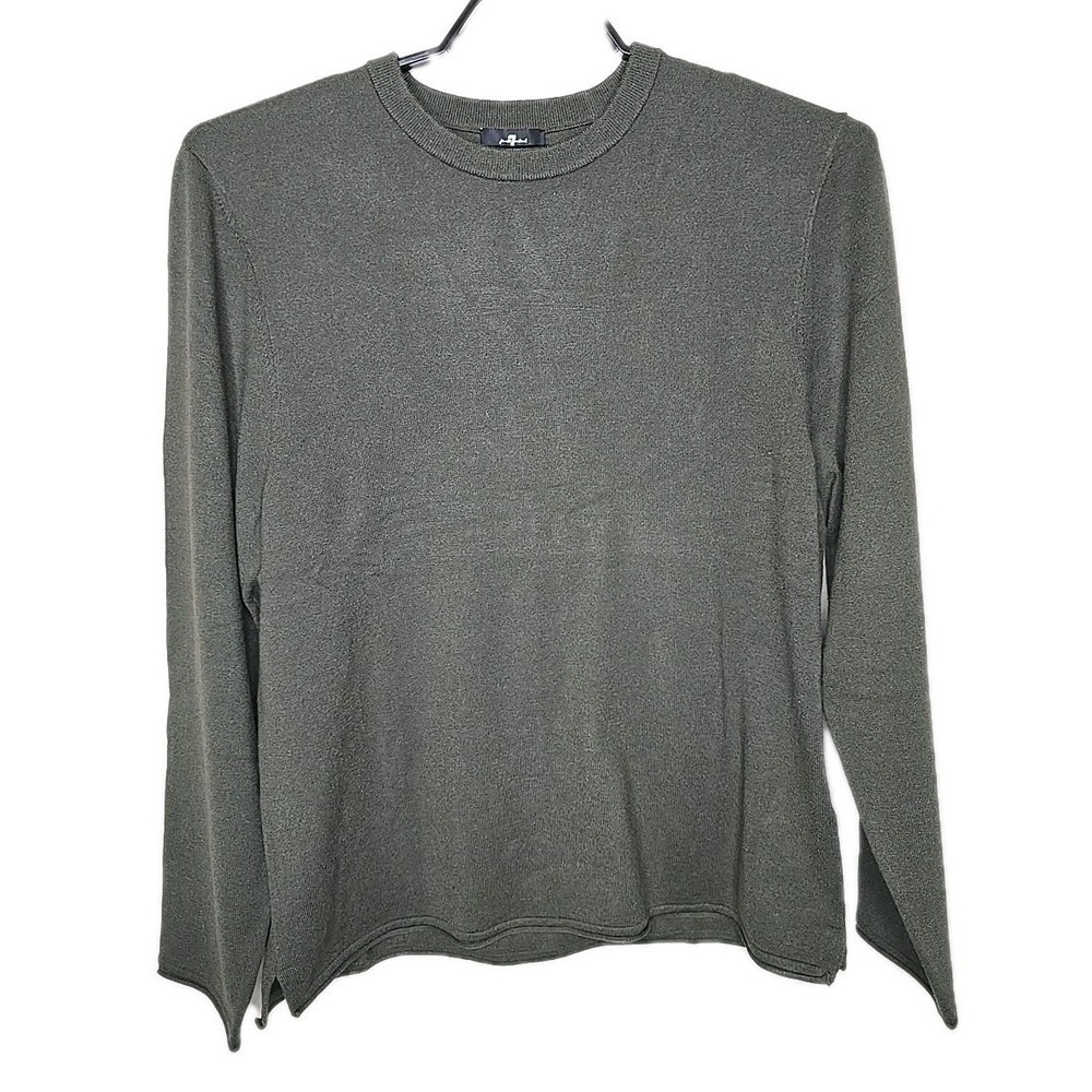 7 For All Mankind NWT Men's Green Crew Neck Sweater Size XXL NEW t22
